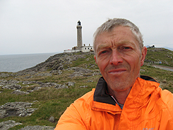 Artist Steve Thorpe at Ardnamurchan Point